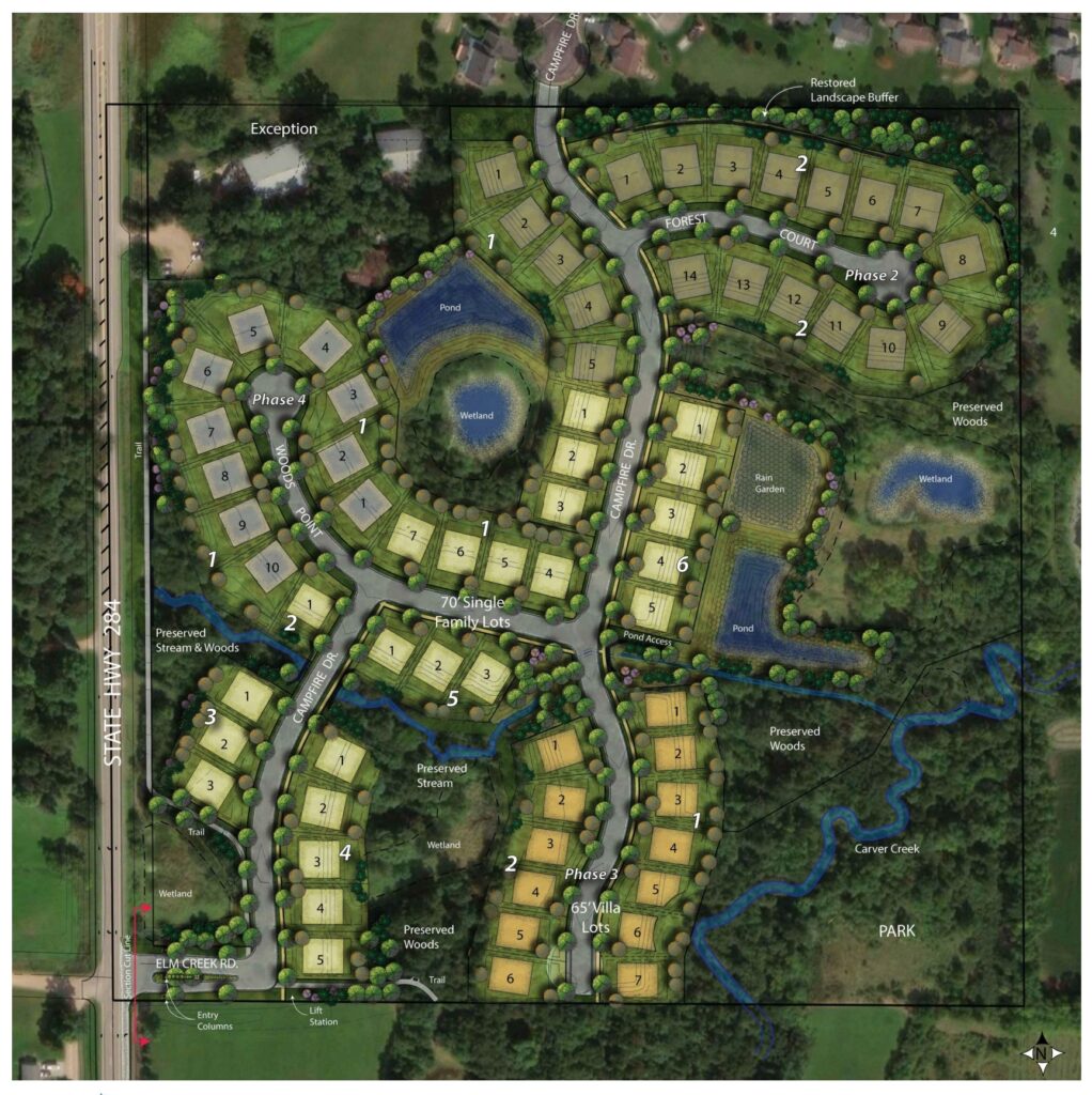 Woodland Creek Development plat map
